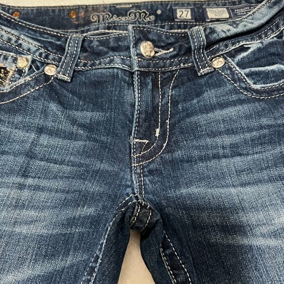 Miss Me Womens Embellished Boot Cut Jeans JP5124B7 SIZE 27 - Picture 1 of 15